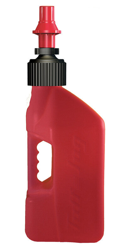 TUFF JUG Fuel Can w/ Ripper Cap 10L Translucent Red/Red Cap