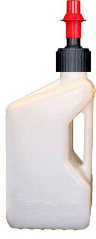 TUFF JUG Fuel Can w/ Ripper Cap 10L Translucent White/Red Cap