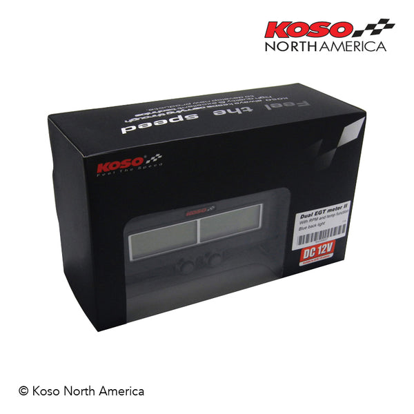 KOSO Dual EGT-02R Meter Temperature & RPM Fast Response Sensor