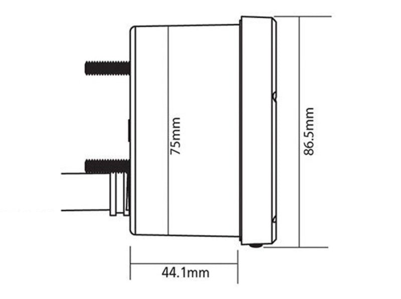 KOSO D75 Tachometer Black 10000rpm