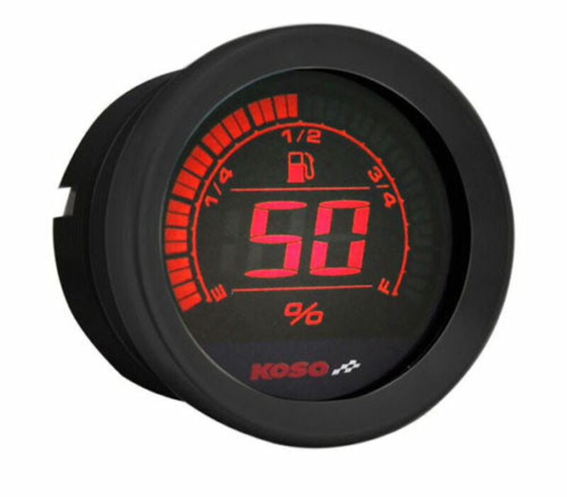 KOSO Fuel Gauge HD-02F Black