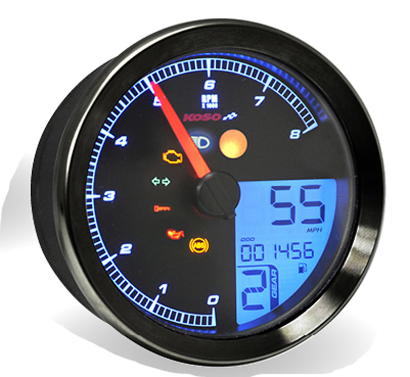 KOSO Harley Davidson Speed Meter Black