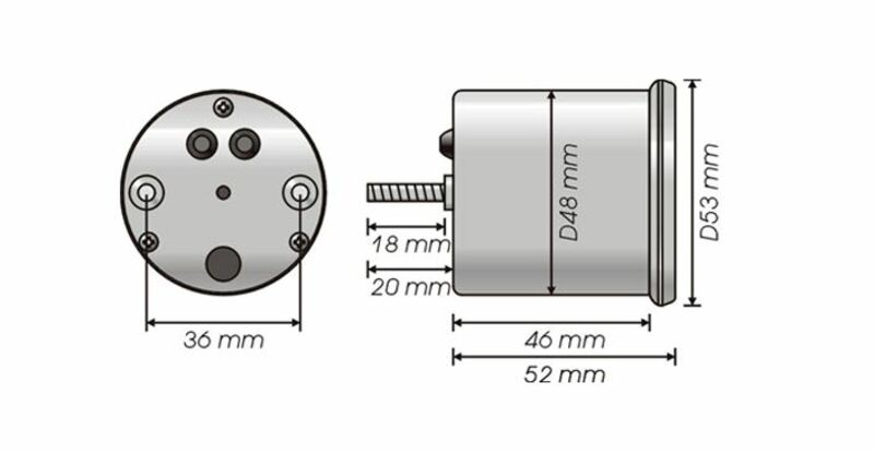 Koso D48 speedometer white background GP Style