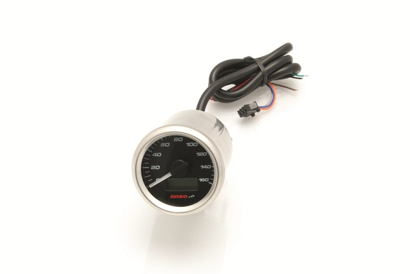 KOSO D48 speedometer black background GP style