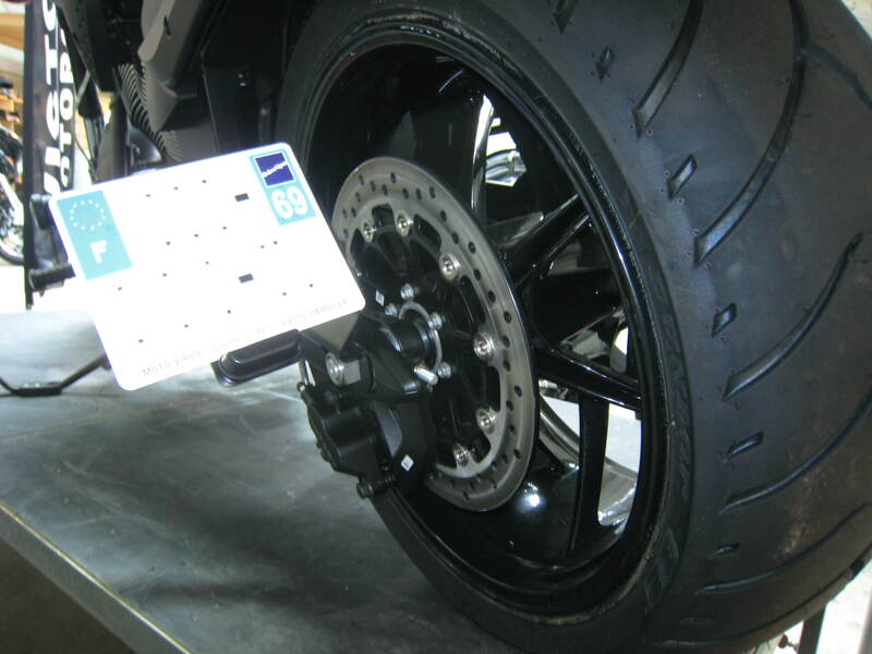 ACCESS DESIGN Side License Plate Holder Black Kawasaki Vulcan