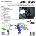 ACCESS DESIGN Seitlicher Kennzeichenhalter Schwarz Kawasaki Vulcan 