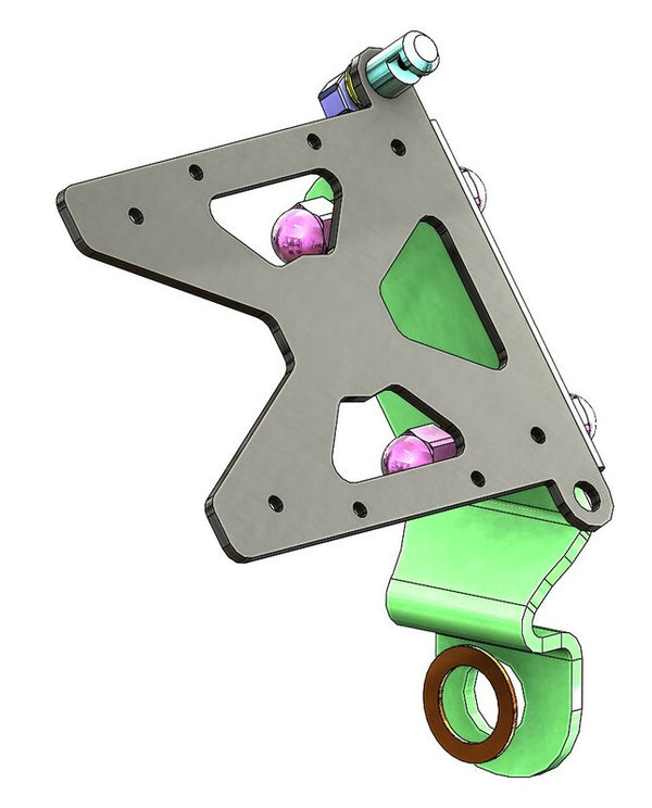 ACCESS DESIGN Seitlicher Kennzeichenhalter Schwarz Kawasaki Vulcan 