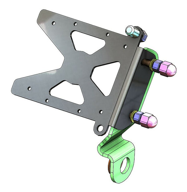 ACCESS DESIGN Seitlicher Kennzeichenhalter Schwarz Kawasaki Vulcan 