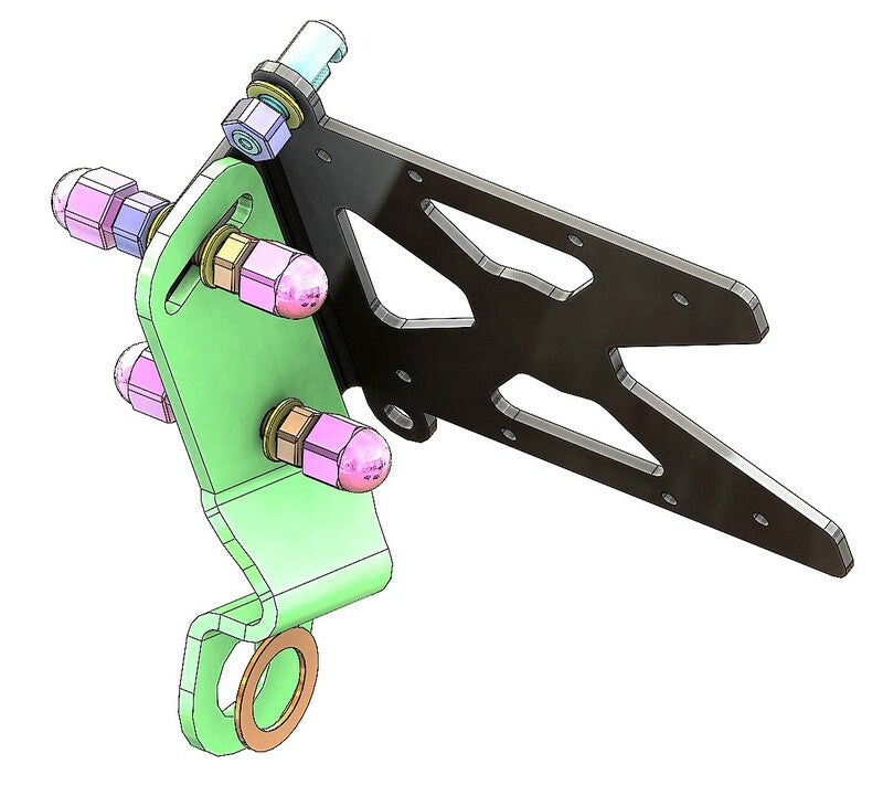 ACCESS DESIGN Side License Plate Holder Black Kawasaki Vulcan