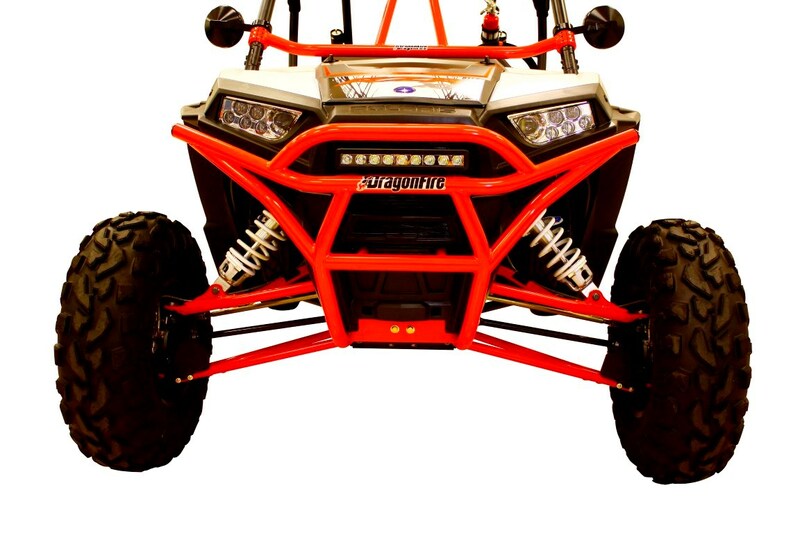 DRAGONFIRE RacePace Steel Front bumper - Red Polaris