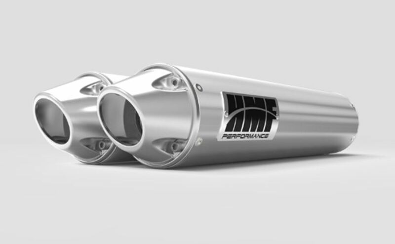 HMF Performance Series Silencer -Brushed Stainless Steel Stainless steel Polaris RZR XP TURBO - 1073880