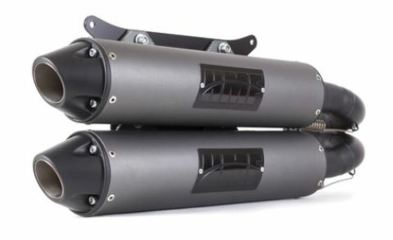 HMF Performance Series Silencer -Brushed Stainless Steel Stainless steel Polaris RZR XP TURBO - 1073881