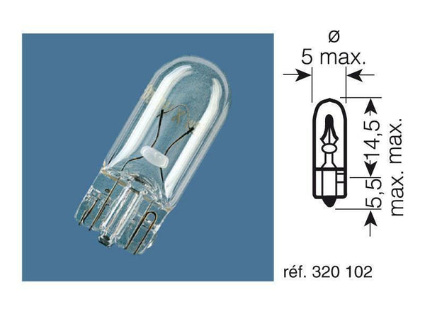 OSRAM Original Line W2W Light Bulbs 12V 2W - x10