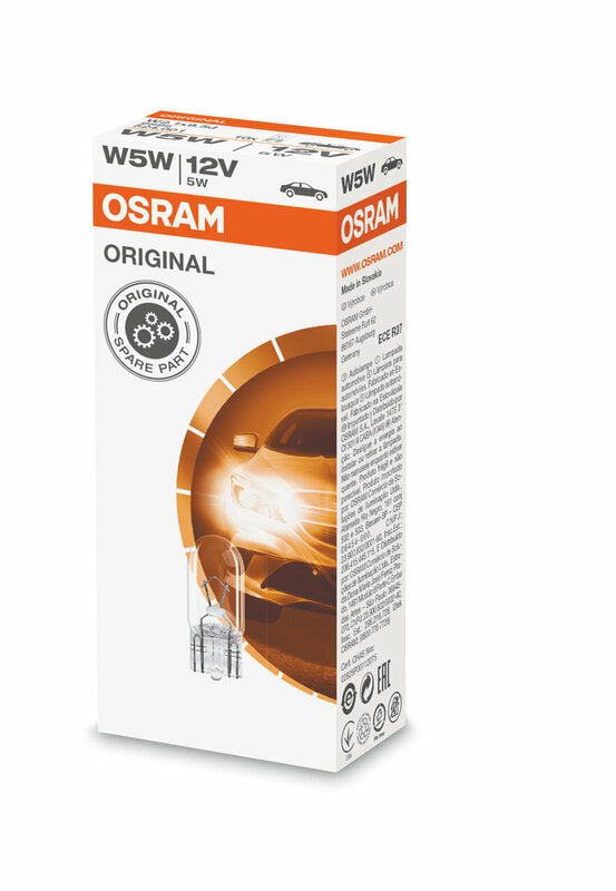 OSRAM Original Line W5W Light Bulbs 12V 5W - x10
