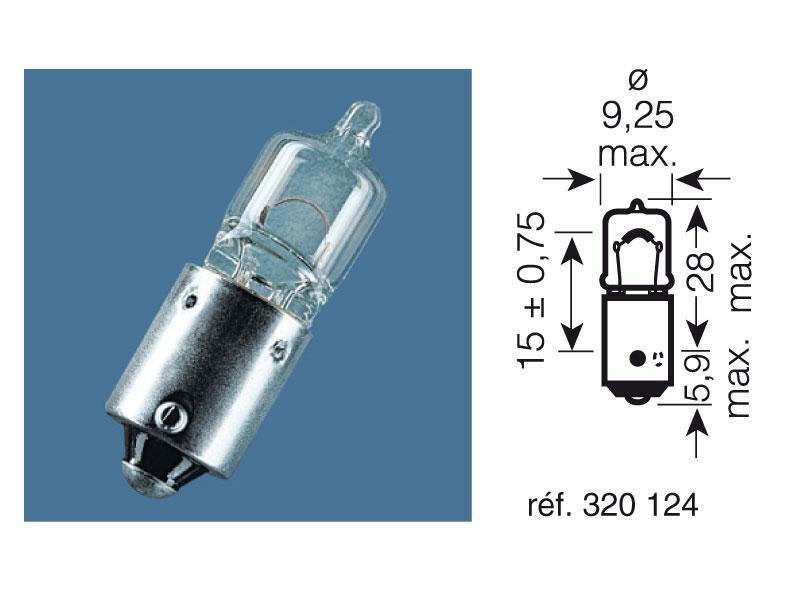 OSRAM Original Line H6W Light Bulbs 12V 6W - x10