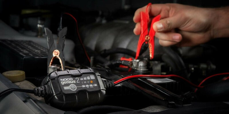 NOCO Genius2 Smart Battery Charger Clamps with Integrated Eyelets 6/12V 2A