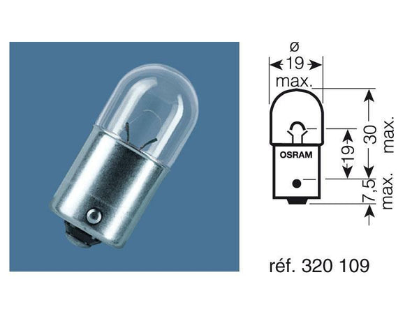 OSRAM Original Line R5W Light Bulbs 12V 5W - x10