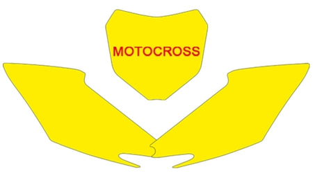 BLACKBIRD Plate Stickers White Honda CRF250R/450R