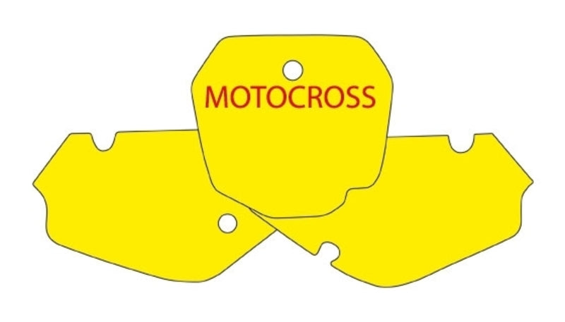 BLACKBIRD Plate Stickers Blue Suzuki RM85