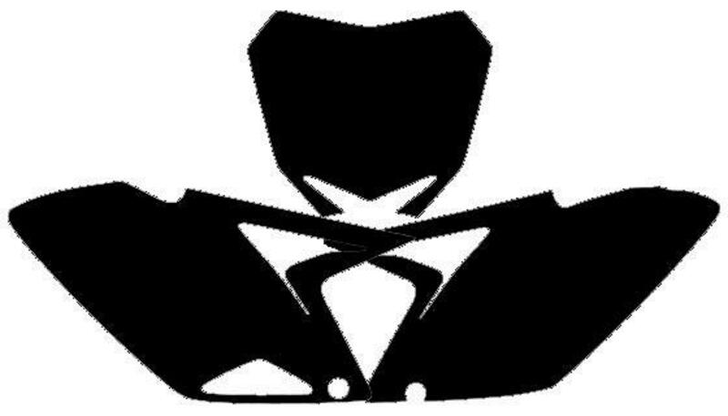 BLACKBIRD Plate Stickers Black Suzuki RM-Z250