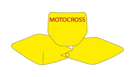 BLACKBIRD Plate Stickers White Kawasaki KX250F/450F