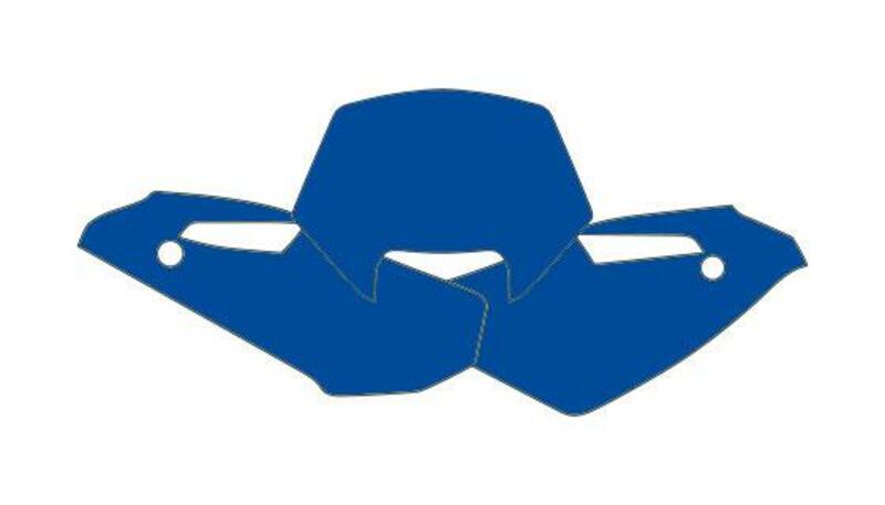 FRONT PLATE STICKER HVA WR250,300 09-10 BLUE