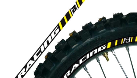 BLACKBIRD Wheel Graphic Stickers Yellow Universal