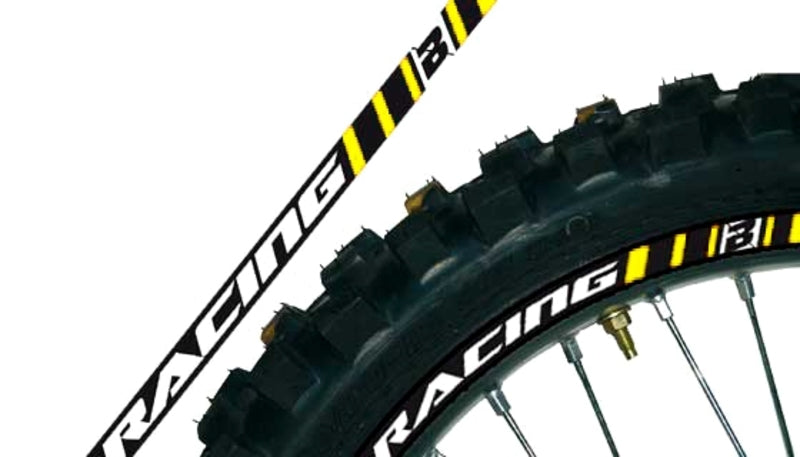 BLACKBIRD Wheel Graphic Stickers Yellow Universal