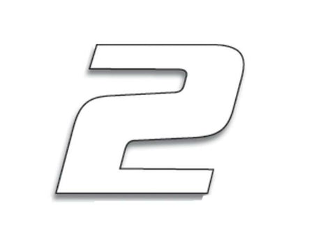 BLACKBIRD Race Number 2 20x25cm White