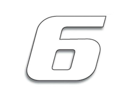 BLACKBIRD Race Number 6 20x25cm White