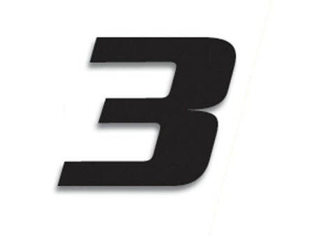 BLACKBIRD Race Number 3 20x25cm Black