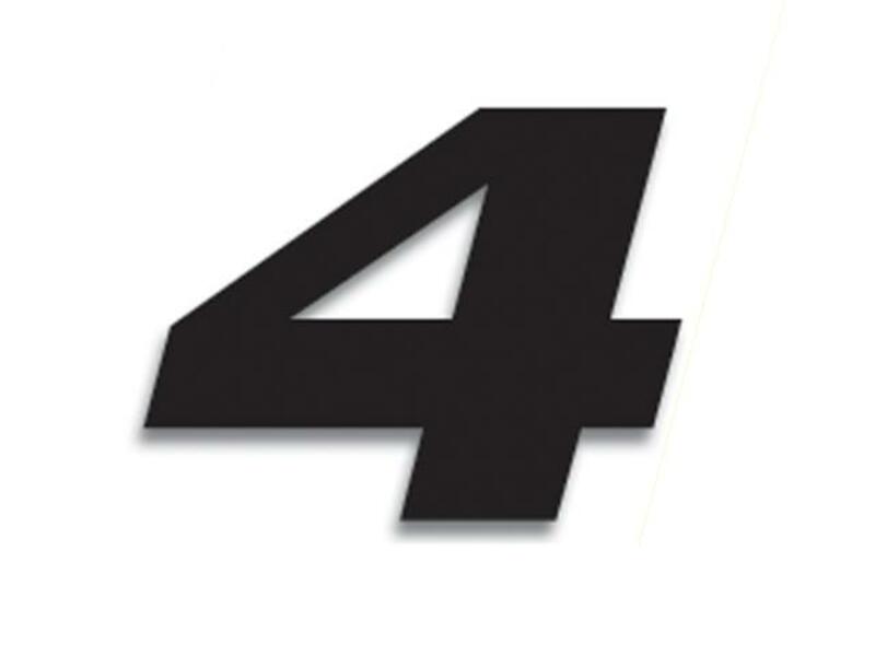 BLACKBIRD Race Number 4 20x25cm Black