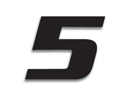 BLACKBIRD Race Number 5 20x25cm Black