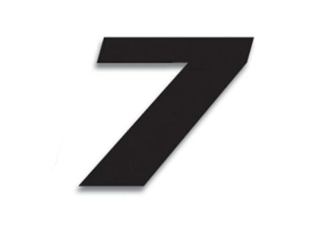 BLACKBIRD Race Number 7 20x25cm Black