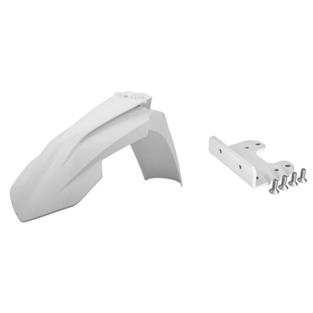 POLISPORT Front Fender Restyled White with adapter KTM