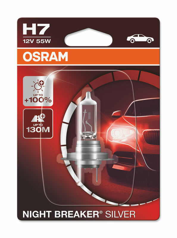 OSRAM H7 Night Breaker Silver Laser Light Bulb 12V 60/55W PX26d - 1 piece