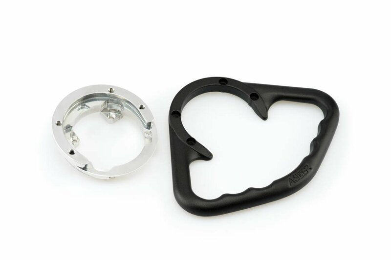 A-SIDER Black Edition Tank Handle Grip 4 Screws Black Kawasaki