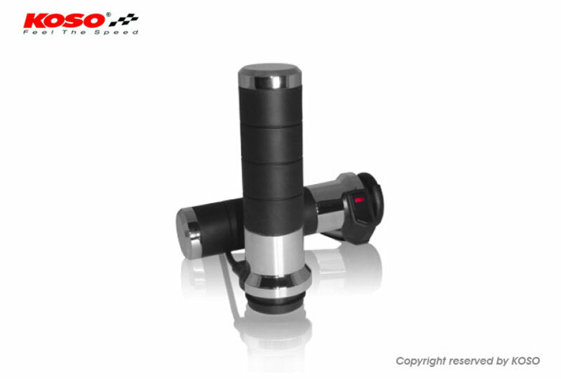 KOSO Titan-X Heated Grips Integrated Switch Harley Davidson Cable