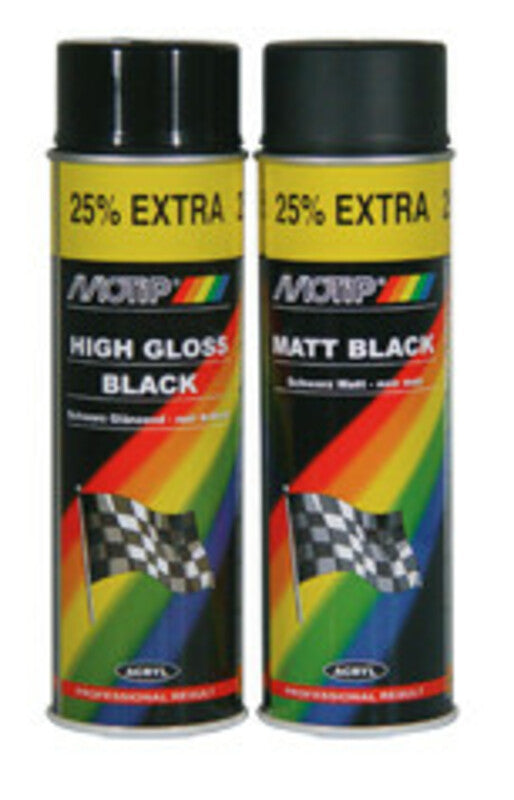 MOTIP Black Matt Lacquer - Spray 500ml