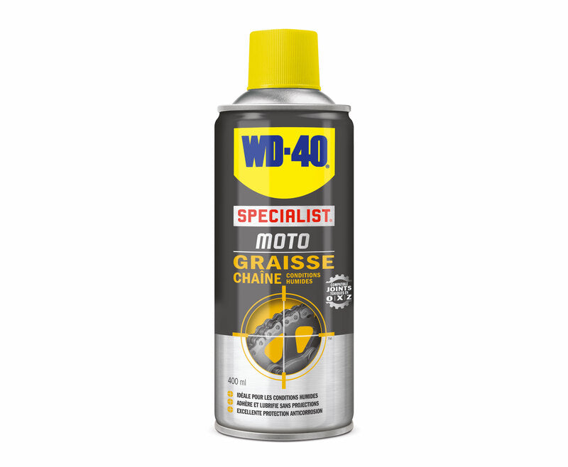 WD 40 SpecialistÂ® Motorbike Wet Conditions Chain Wax - Spray 400ml