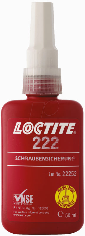 LOCTITE 222 Low Strength Threadlocker - 50ml