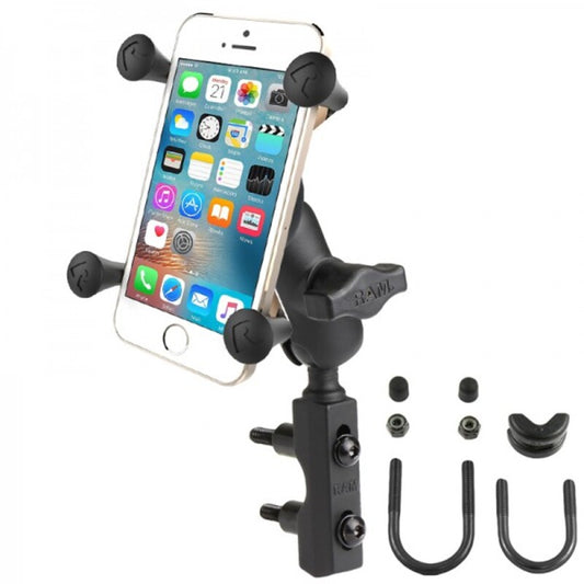RAM MOUNTSÂ X-GripÂ® Short Arm Phone Holder with Brake/Clutch Reservoir U-Bolt Base