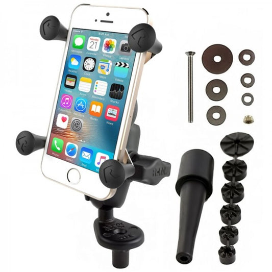 RAM MOUNTSÂ X-GripÂ® Short Arm Phone Holder with Fork Stem Base