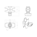 RAM MOUNTSÂ Double Socket Arm - Short Length