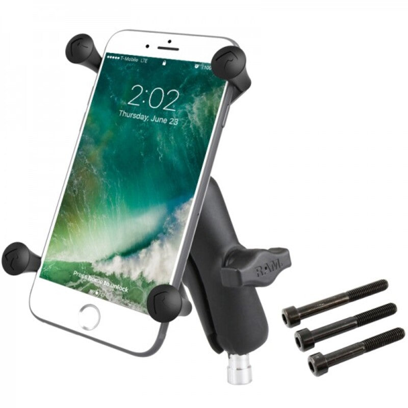 RAM MOUNTSÂ X-GripÂ® Medium Arm Phone Holder with Bar Mount Base - Large Phones