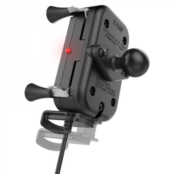 RAM MOUNTSÂ Tough-Chargeâ„¢Â X-GripÂ®Â Waterproof Wireless Charging Phone Holder - B Size Ball