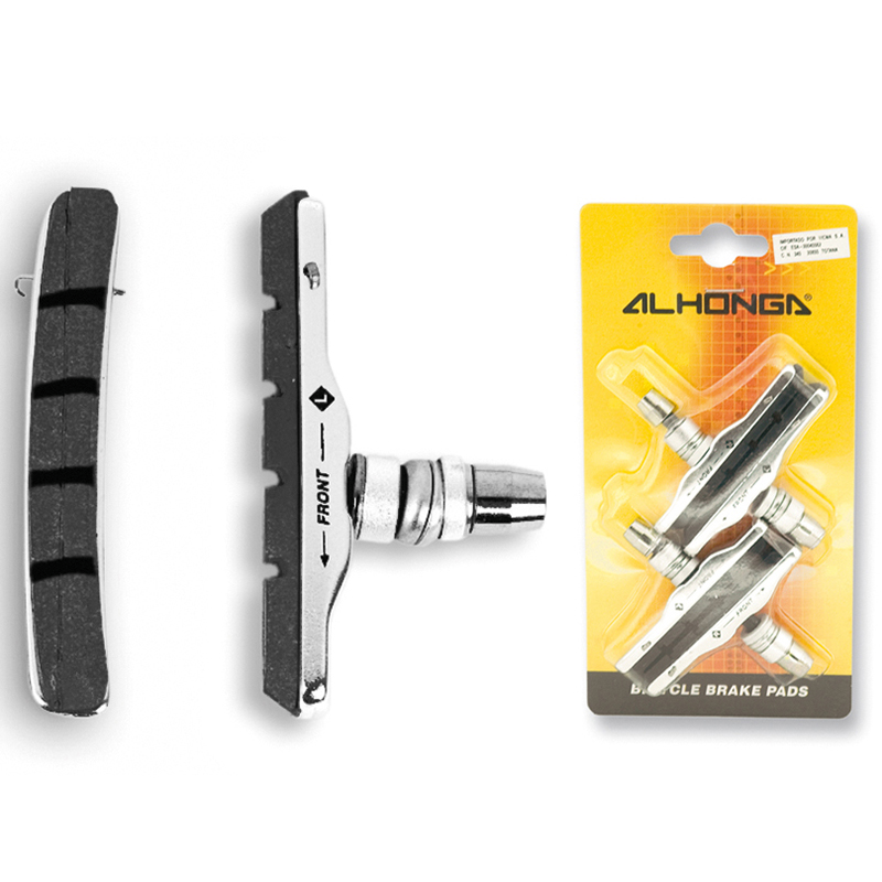 ALHONGA Brake Pads Set W/Silver Alloy-Pad Holder Type Shimano Xtr