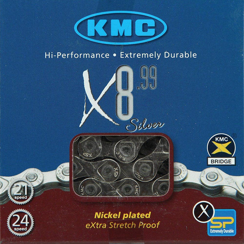 KMC chain X8 6/7/8 speeds 114L silver
