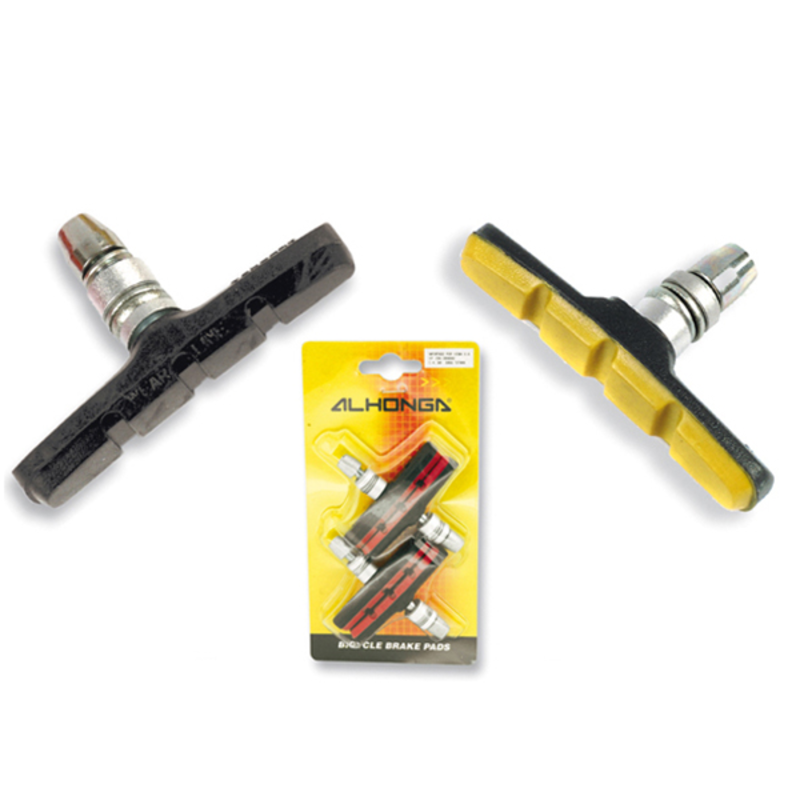 ALHONGA Full Shoe Brakes Set (Front+Rear), V-Brake System, Yellow