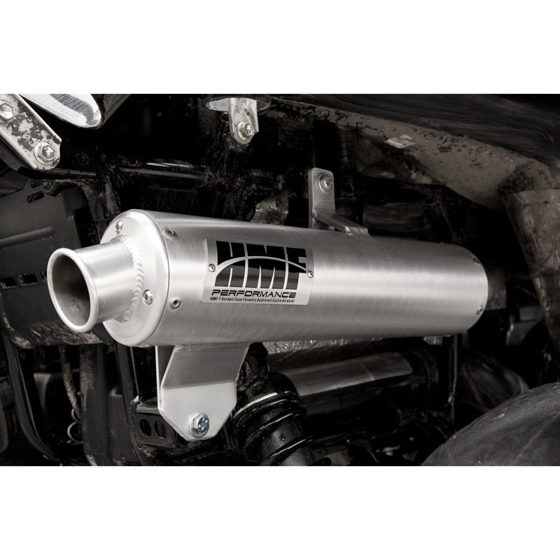 HMF Performance Series Silencer Brushed Stainless Steel/Stainless Steel - Suzuki King Quad 700